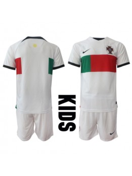 Billige Portugal Bortedraktsett Barn VM 2022 Kortermet (+ Korte bukser)